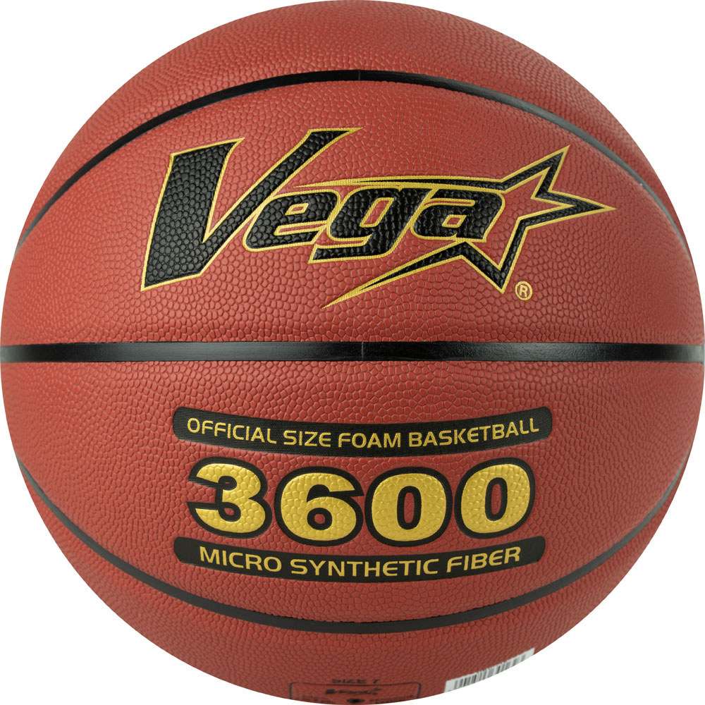 Мяч баск. VEGA 3600, OBU-718, FIBA, р.7, синт.кожа(микрофибра), нейл.корд,  бутил. кам.,темно-корич. купить в Биробиджане по цене 4 042 руб. в  интернет-магазине Спортизация.рф